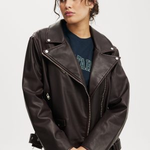 Roman Faux Leather Biker Jacket