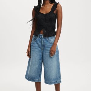 90 S Baggy Denim Jort
