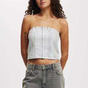 Denim Tube Top