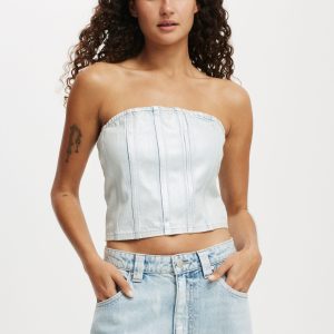 Denim Tube Top