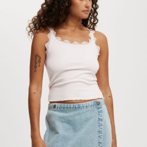 Wrapped Denim Mini Skirt