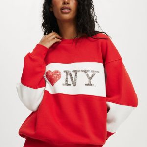 I Love NY Graphic Crew Sweatshirt
