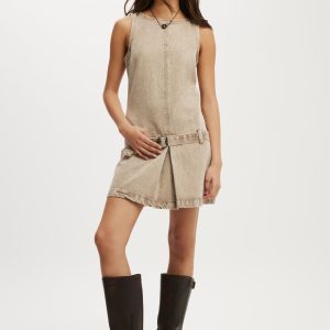 Luisa Belted Denim Mini Dress