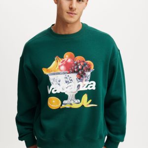 Box Fit Graphic Crew Sweater