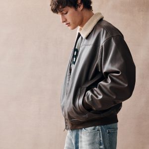 Faux Leather Flight Jacket