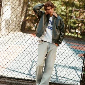 Faux Leather Flight Jacket