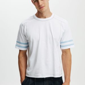 Cropped Fit Panel T-Shirt