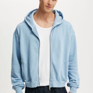 Cropped Zip Up Hoodie