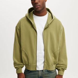 Cropped Zip Up Hoodie