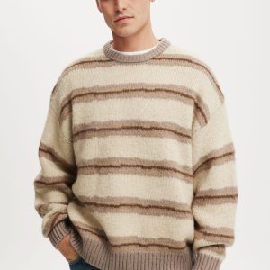 Box Fit Fuzzy Crew Knit