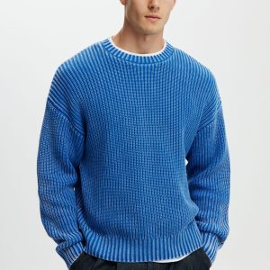 Washed Box Fit Crew Knit