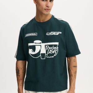 Cropped Fit Honda X Jt Racing T-Shirt