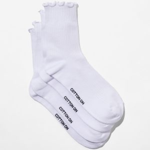 The Perfect Pair Frill Rib Crew Sock 2Pk