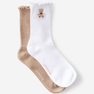 The Perfect Pair Frill Rib Crew Sock 2Pk