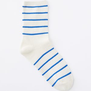 Stripe Ribbed Crew Sock