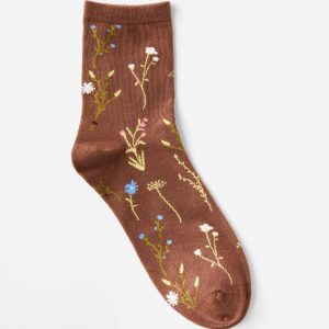Floral Crew Sock