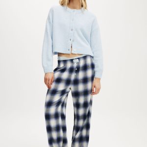 Flannel Wide Leg Pant