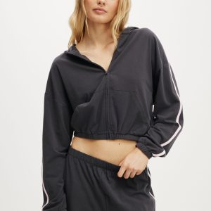 Departure Lounge Crop Hoodie