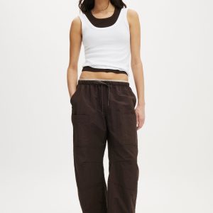 Barrel Leg Woven Pant