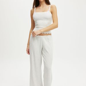 Waffle Wide Leg Pant