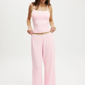 Waffle Wide Leg Pant