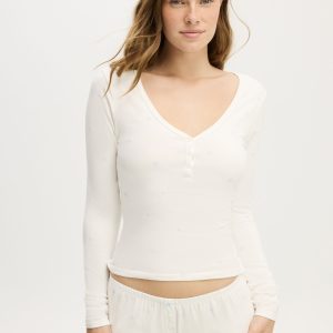 Dreamy Soft Henley Long Sleeve